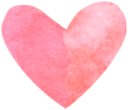 pink watercolor heart